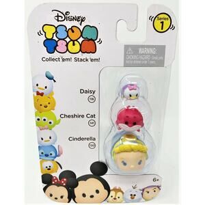 Disney Tsum Tsum Series 1 - Cinderella (130), Chesire Cat (141), Daisy(116)